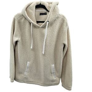 Abercrombie & Fitch Sweater Womens Size Medium Hoodie Sherpa Fur Soft Cozy Comfy